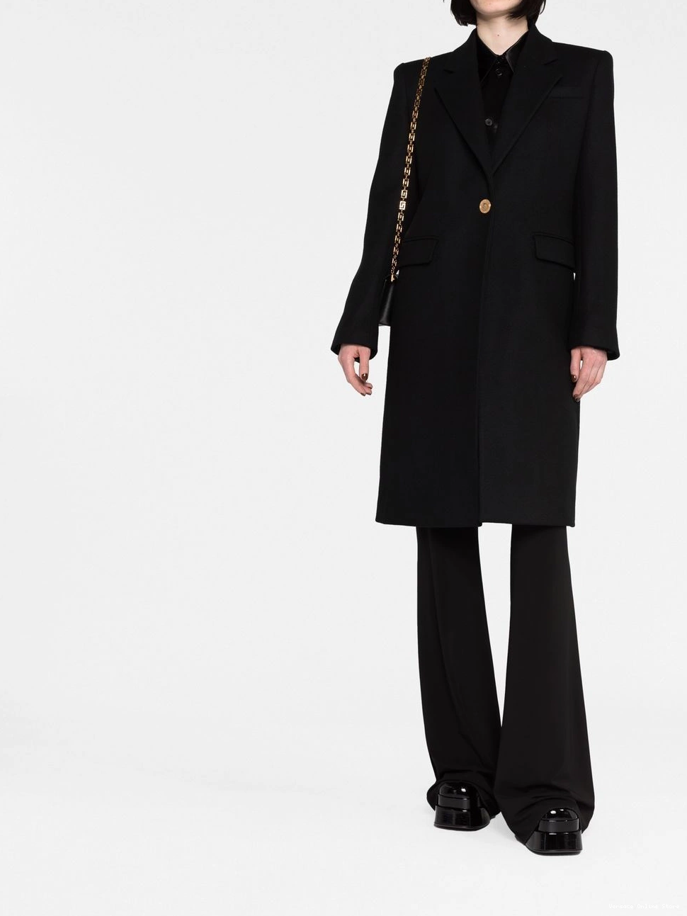 Affordable Medusa-button coat Women single-breasted Versace 0809